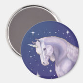 Blue Unicorn-Magnet Magnet (Vorderseite/Rückseite)