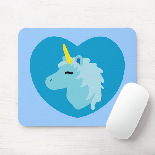 Blue Unicorn Mousepad (Mit Mouse)