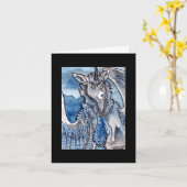 Blue Unicorn Notecard Karte (Gelbe Blume)