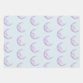 Blue Unicorn on Cloud Birthday Geschenkpapier Set (Vorderseite 2)