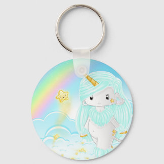 Blue Unicorn Po Schlüsselanhänger