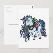 Blue Unicorn Postkarte (Vorne/Hinten)