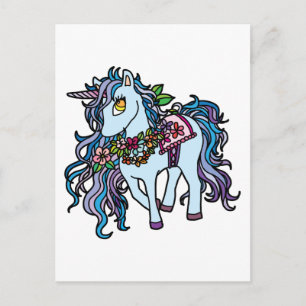 Blue Unicorn Postkarte