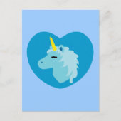 Blue Unicorn Postkarte (Vorderseite)