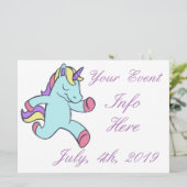 Blue Unicorn Running Thunder_Cove (Stehend Vorderseite)