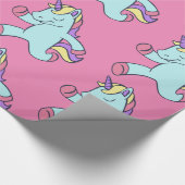 Blue Unicorn Running Thunder_Cove Geschenkpapier (Ecke)
