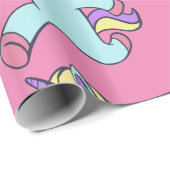 Blue Unicorn Running Thunder_Cove Geschenkpapier (Rolleneckpunkt)