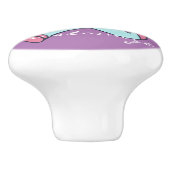 Blue Unicorn Running Thunder_Cove Keramikknauf (Seitenansicht)