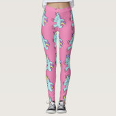 Blue Unicorn Running Thunder_Cove Leggings (Vorderseite)