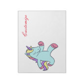 Blue Unicorn Running Thunder_Cove Notizblock (Rotiert)