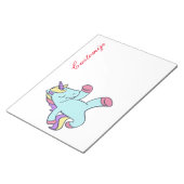 Blue Unicorn Running Thunder_Cove Notizblock (angewinkelt)