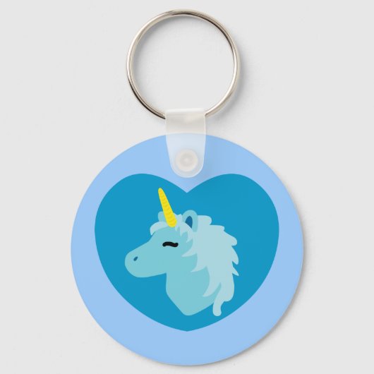 Blue Unicorn Schlüsselanhänger (Vorderseite)