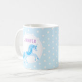 Blue Unicorn | Tasse für Kinder (Vorderseite Links)