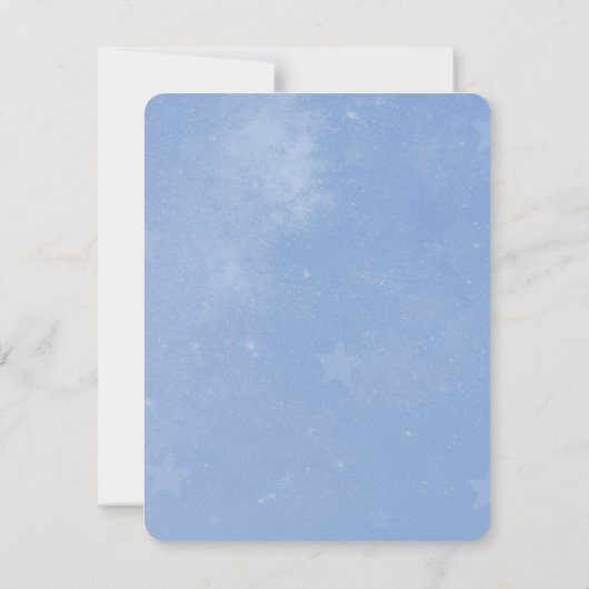 Blue Unicorn Wedding RSVP Card (Rückseite)