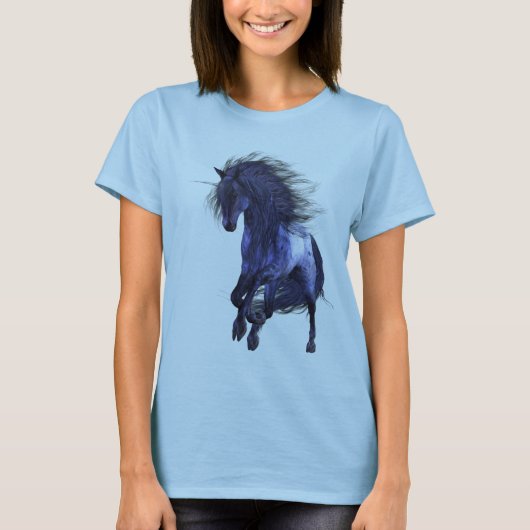 Blue Unicorn Woman Shirt (Vorderseite)
