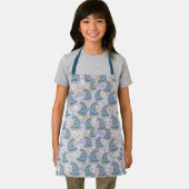 Blue Unicorns mit Regenbogen Schürze (Insitu)