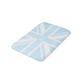 Blue Union Jack UK Flag Modern Monogram Bath Mat Badematte (Schrägansicht)