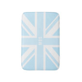Blue Union Jack UK Flag Modern Monogram Bath Mat Badematte (Vorderseite Vertikal)