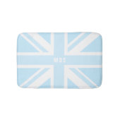 Blue Union Jack UK Flag Modern Monogram Bath Mat Badematte (Vorderseite)