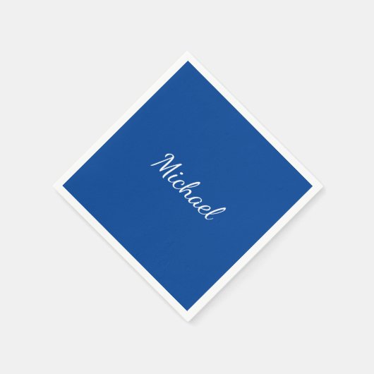 Blue Unique Beruflich Calligraphy Name Serviette (Ecke)