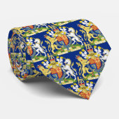 Blue United Kingdom Coat of arms, British Flag Krawatte (Gerollt)