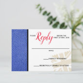 Blue United Kingdom Passport Response Card RSVP Karte (Stehend Vorderseite)