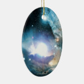 Blue Universe Cosmos Keramik Ornament (Rechts)
