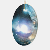 Blue Universe Cosmos Keramik Ornament (Links)