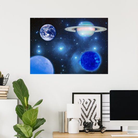 Blue Universe Poster (Heimbüro)