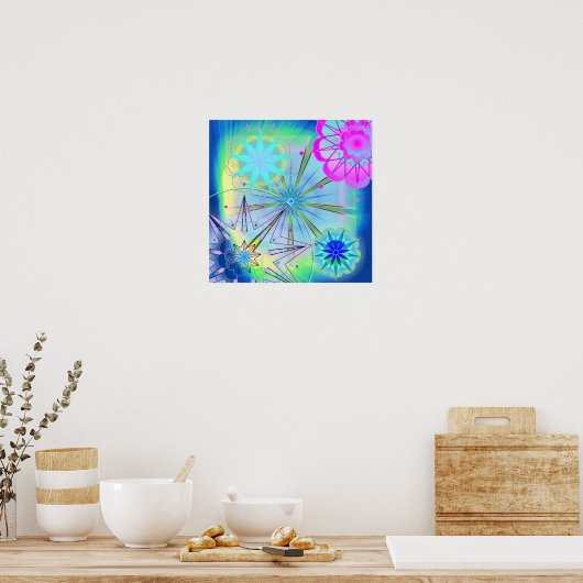 Blue Universe Poster (Küche)