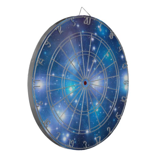 Blue Universe Stars + Ihre Ideen Dartscheibe (Vorderseite Links)