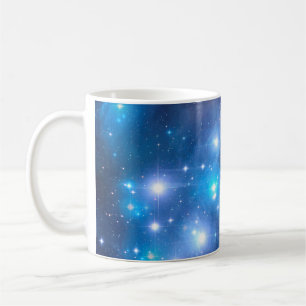 Blue Universe Stars + Ihre Ideen Kaffeetasse