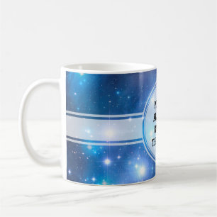 Blue Universe Stars + Ihre Ideen Kaffeetasse
