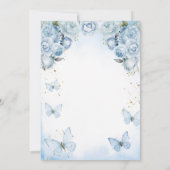 Blue Unser kleiner Schmetterling macht ein Gold Einladung (Rückseite)