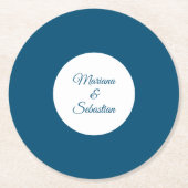 Blue Untersetzer Elegante Simple Costar Rustikal (Vorderseite)