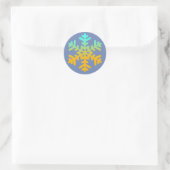 Blue Urange Snowflake Sticker (Tasche)