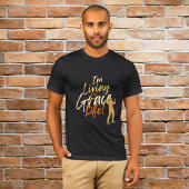 Blue Urban Typografie Ich lebe das Grace Life T-Shirt
