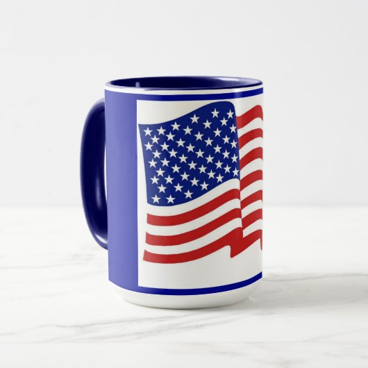 Blue USA Tasse (Vorderseite Links)