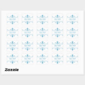 Blue v2 Extravagant Ornamental Wedding Stickers (Blatt)