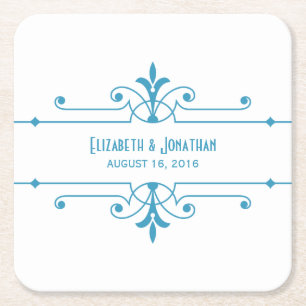 Blue v2 Extravagante Zierpapier-Untersetzer Rechteckiger Pappuntersetzer