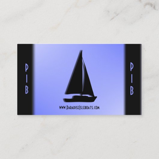 Blue Vacation / Travel Business Card Visitenkarte (Rückseite)