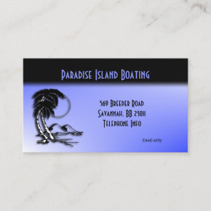 Blue Vacation / Travel Business Card Visitenkarte