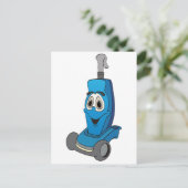 Blue Vacuum Cleaner Postkarte (Stehend Vorderseite)