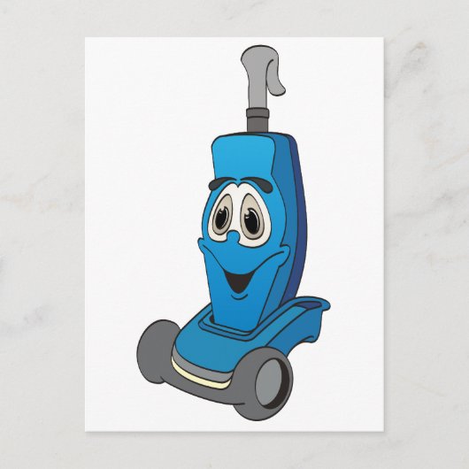 Blue Vacuum Cleaner Postkarte (Vorderseite)