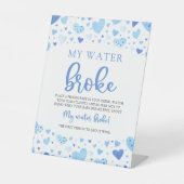 Blue Valentine Baby Dusche Mein Wasser Broke Spiel Sockelschild (Vorderseite)
