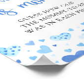 Blue Valentine Baby Dusche wie alt war Mama Game Poster (Ecke)