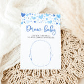 Blue Valentine Baby Shower Zeichne das Baby Game Einladung