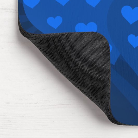 Blue Valentine Hearts Mouse Pad Mousepad (Ecke)