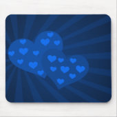 Blue Valentine Hearts Mouse Pad Mousepad (Vorne)