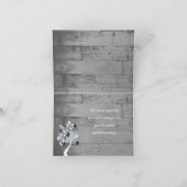 Blue Valentine Hearts Tree Danke Karte (Innenseite)